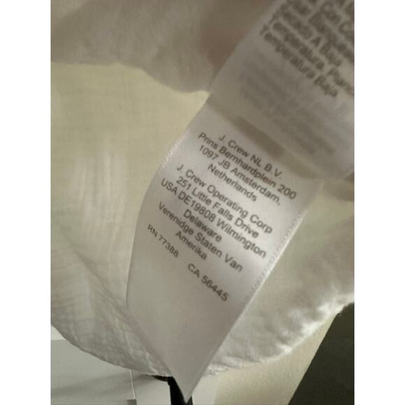 J. Crew White 100% Cotton Gauze Button Front Shirt Womens Sz XXS IMPERFECT - Picture 5 of 9